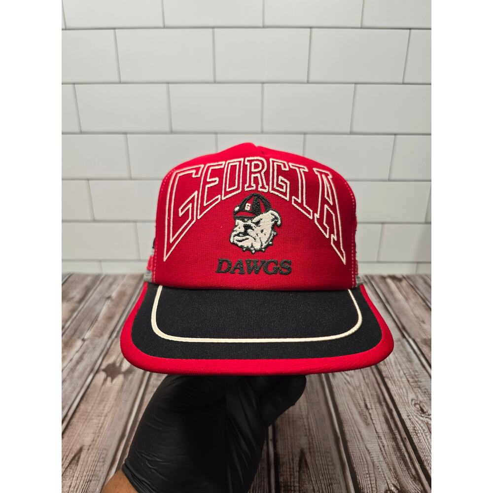 Collegiate Product Georgia Bulldogs Vintage 3 Stripe Adjustable Snapback Hat 80s